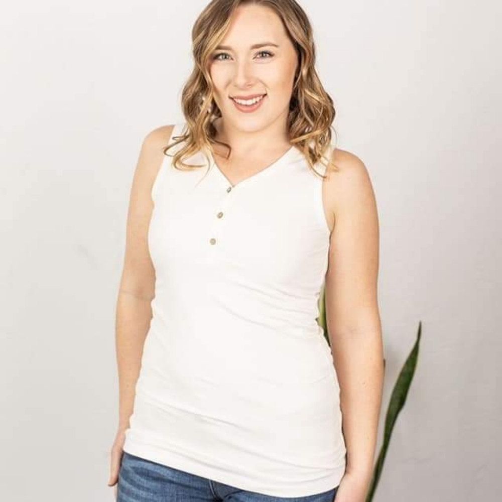 Cream Tank Top- CLEARANCE SALE